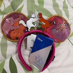 Disney Aristocats Pink and Gold Sequin Headband